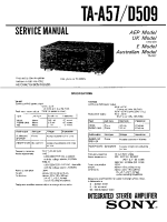 Sony TA-D509 - Service Manual 